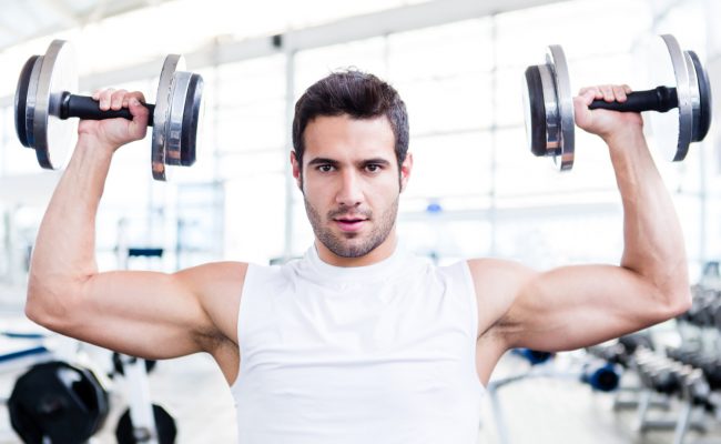 Handsome man at the gym